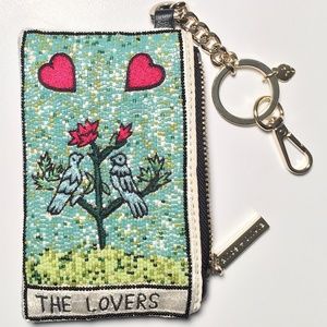 NWT Alice + Olivia Lovers Beaded Card/Coin Holder